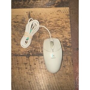 HP PS/2 Mouse 2-Button Scroll‎ Wheel Serial Plug Logitech M-S48a